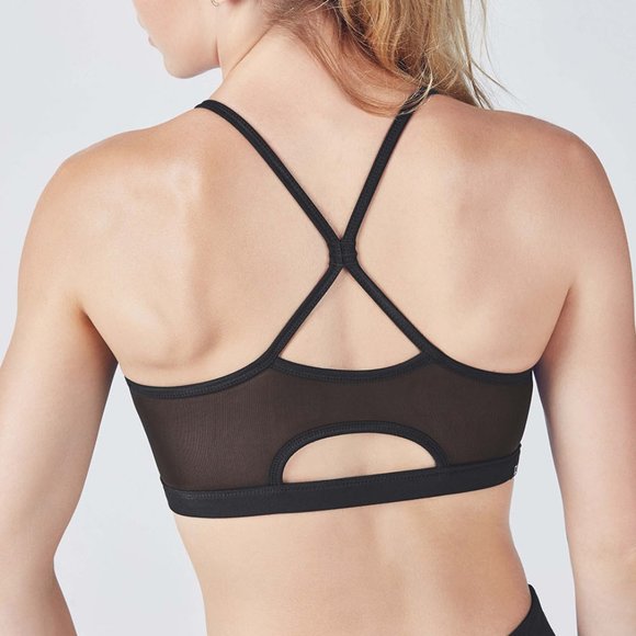 Fabletics Maeve Gold Glitter Reversible Sports Bra - Picture 2 of 5